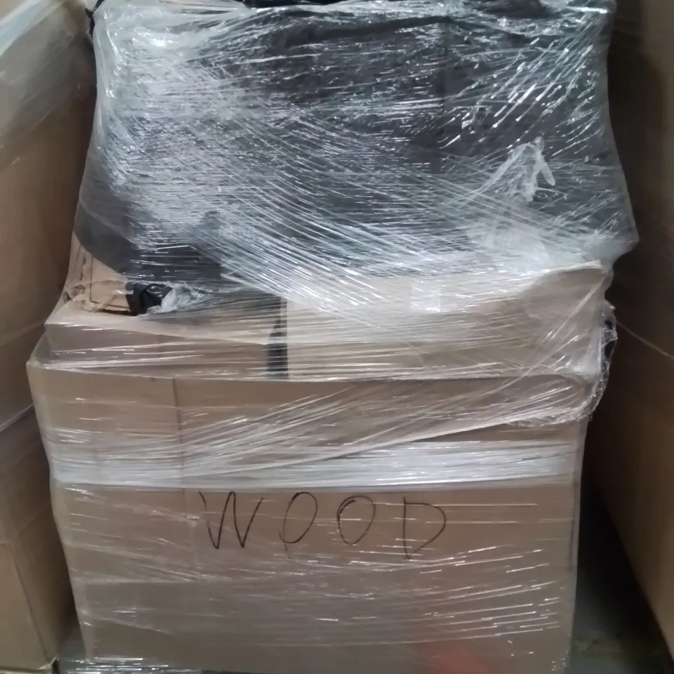 PALLET CONTAINING LARGE AMOUNT OF WOOD BBQ BRIQUETTES AND FURE LIGHTERS