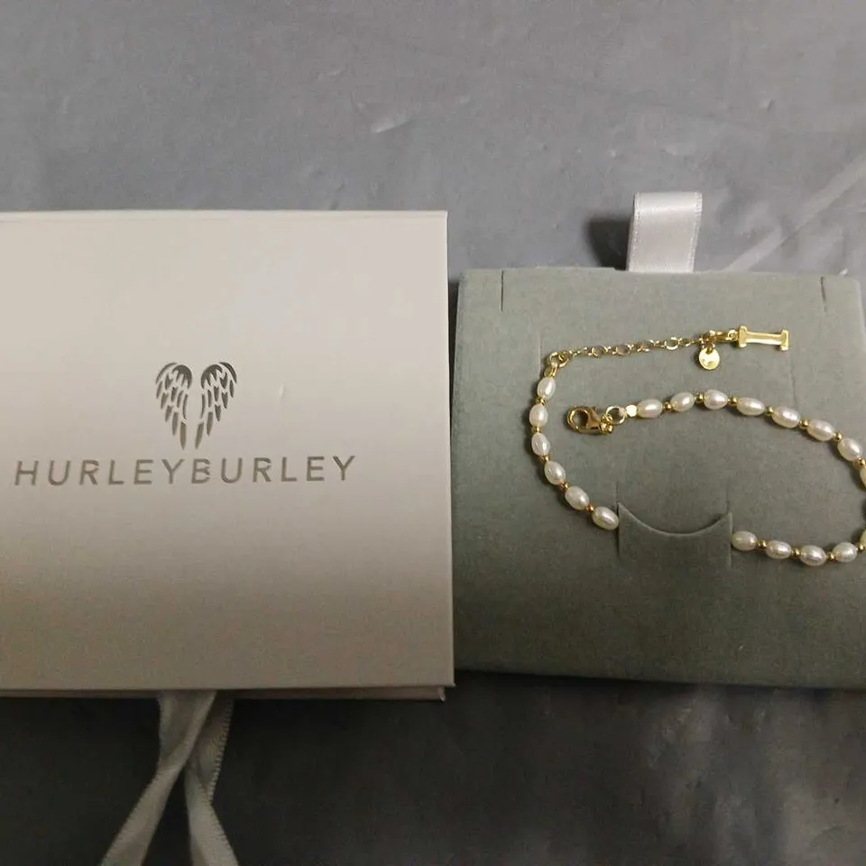 BOXED HURLEY BURLEY BRACELET WITH LETTER I CHARM