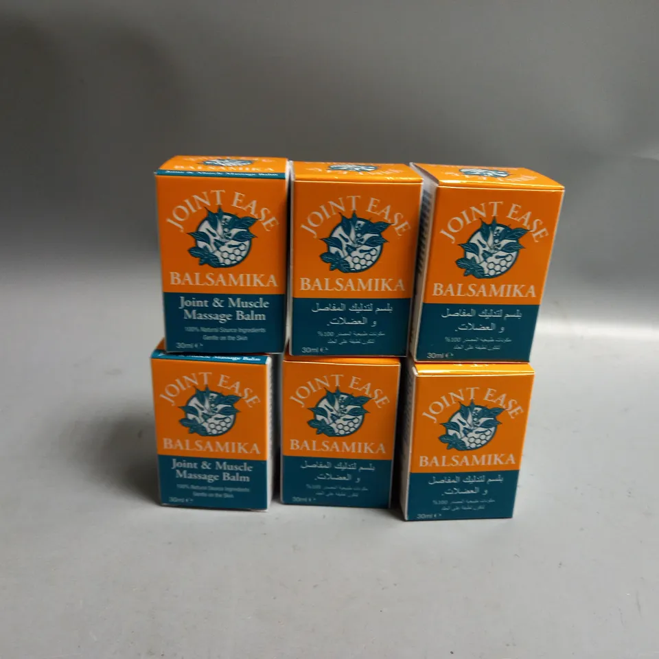 APPROXIMATELY 6 BOXED JOINT EASE BALSAMIKA JOINT & MUSCLE MASSAGE BALM 30ML 