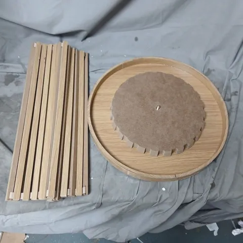 HOME ACCENTS DECORATIONS SIDE TABLE – Ø40 × H50 CM (NATURAL WOOD)