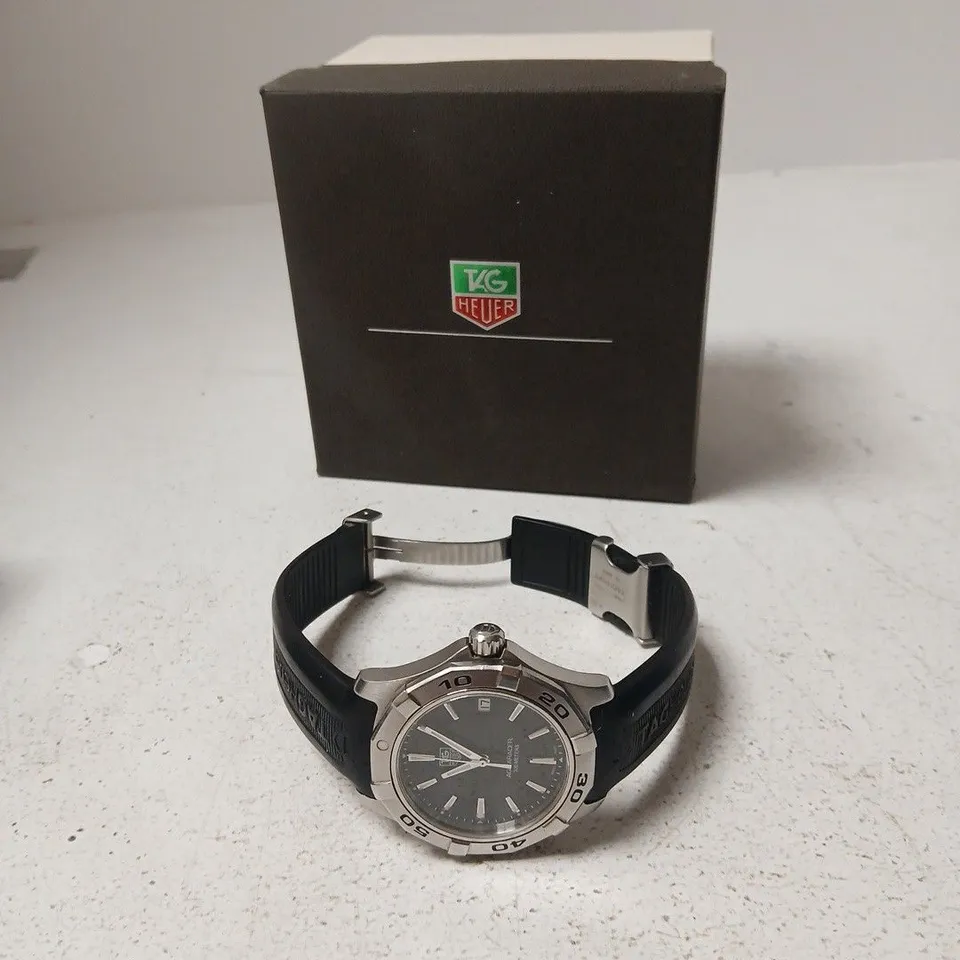 BOXED TAG HEUER SPORTS WATCH WITH RUBBER STRAP – 300M WATER RESISTANCE