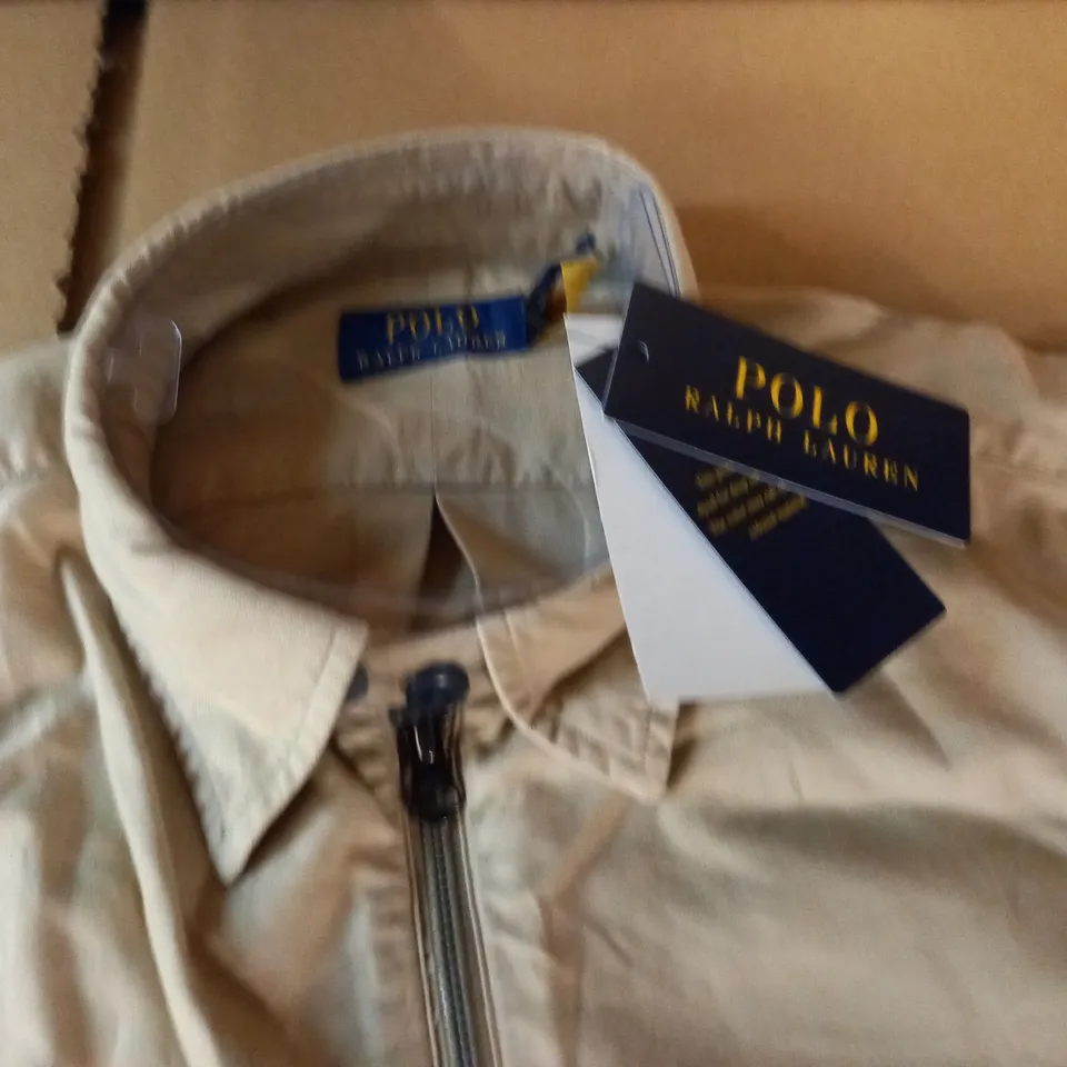 POLO RALPH LAUREN ZIP THROUGH POCKETED SHIRT - L