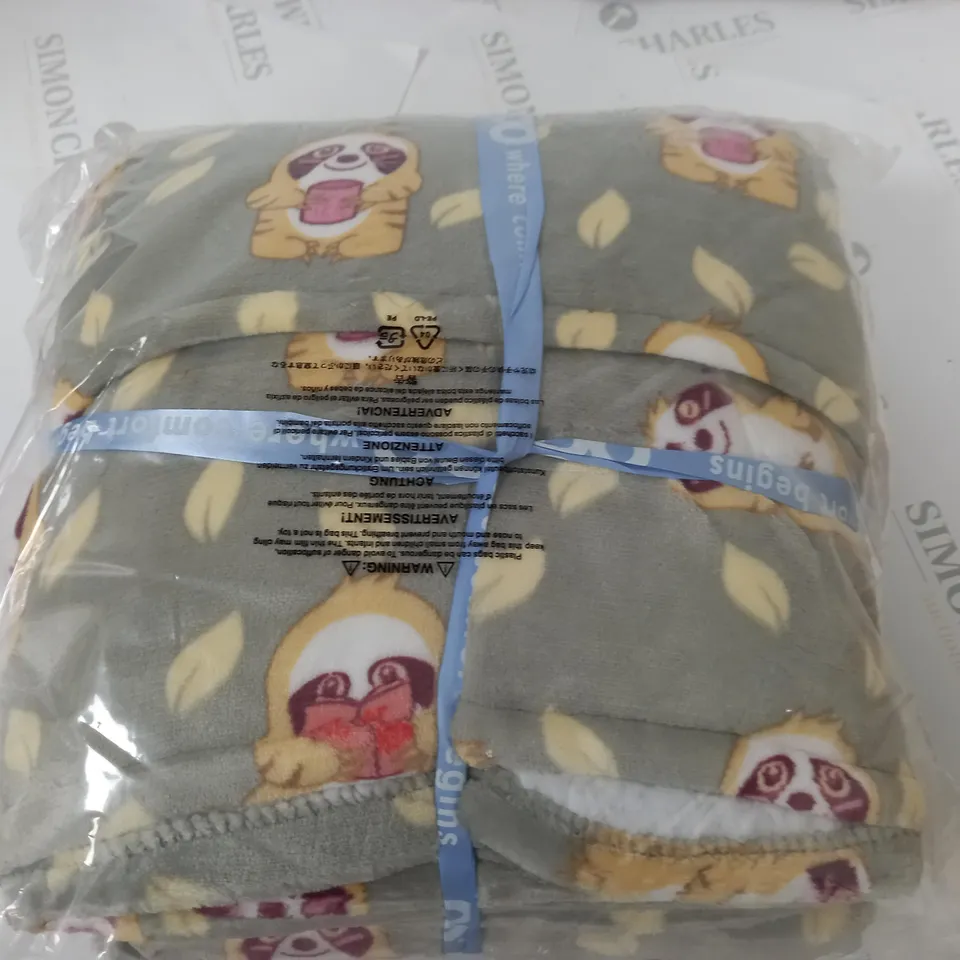 SEALED THE OODIE SLOTH THEMED HOODED BLANKET
