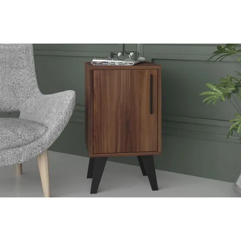 BRAND NEW MINT ESSENTIALS ASPEN OAK SIDETABLE WITH DOOR (1 BOX)