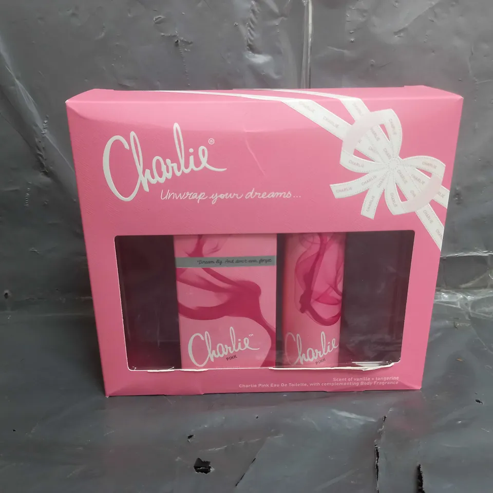 BOX OF APPROX 8 CHARLIE PINK EDT 30ML + 75ML BODY SPRAY