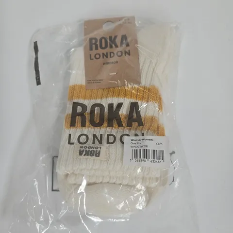 ROKA LONDON WINDSOR WOMEN'S ONE SIZE KNIT SOCKS – CORN