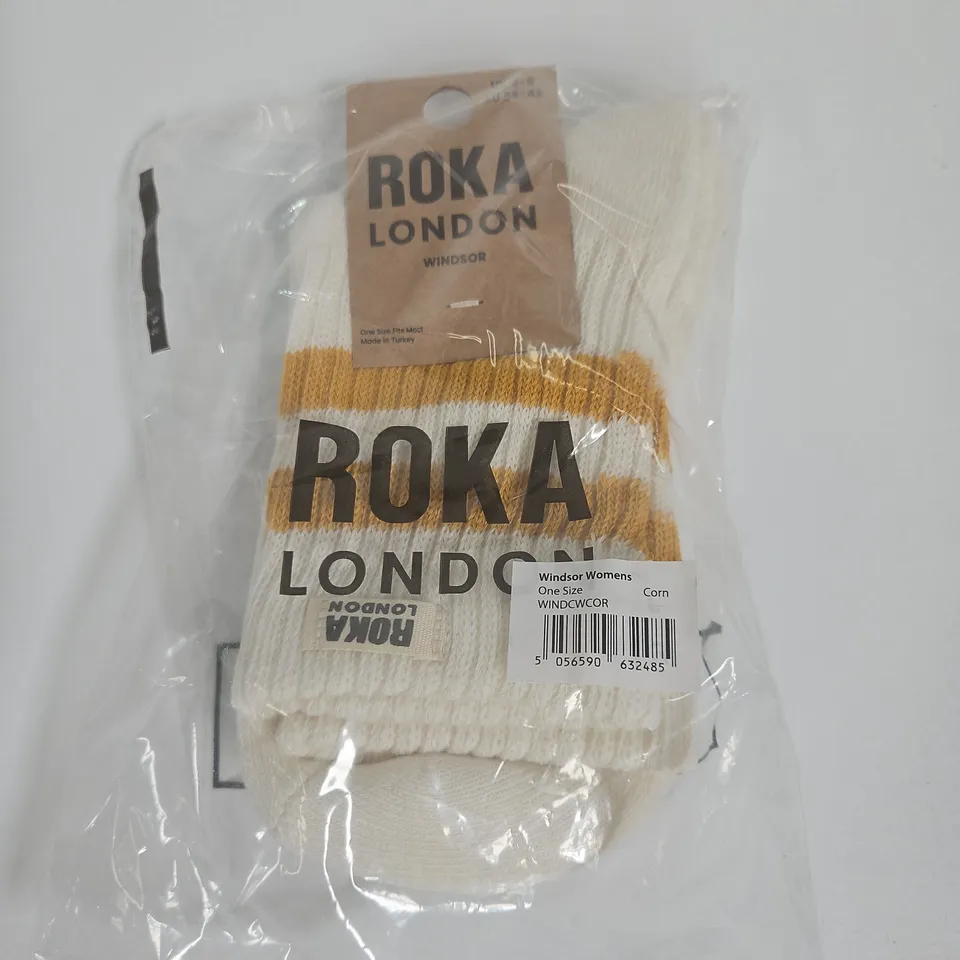 ROKA LONDON WINDSOR WOMEN'S ONE SIZE KNIT SOCKS – CORN