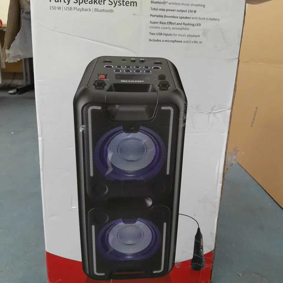 SHARP PARTY SPEAKER SYSTEM 
