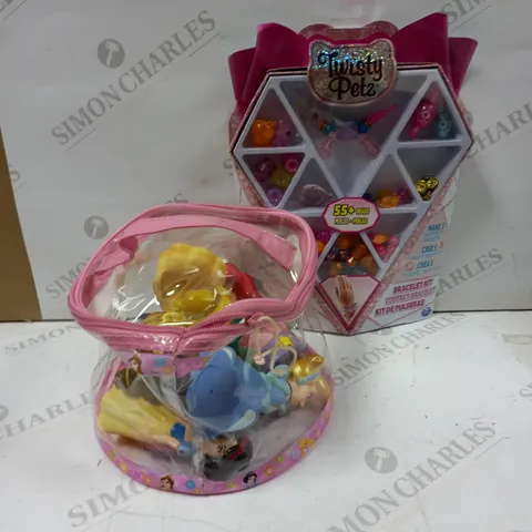 2 ASSORTED PRODUCTS TO INCLUDE; DISNEY PRINCESS FIGURES AND TWISTY PETZ BRACELET KIT