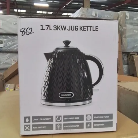 BOXED DAEWOO 1.7L JUG KETTLE