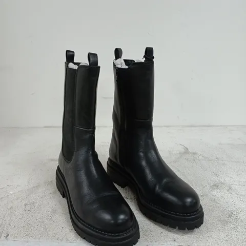 MODA IN PELLE GIALA LEATHER BOOTS BLACK SIZE 7