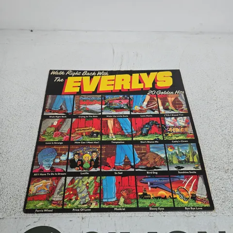 THE EVERLYS – WALK RIGHT BACK WITH THE EVERLYS: 20 GOLDEN HITS (VINYL LP COVER)
