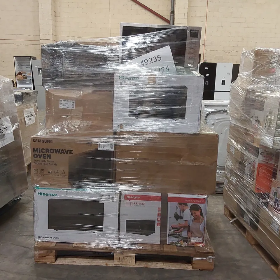 PALLET OF APPROXIMATELY 16 UNPROCESSED RAW RETURN MICROWAVES TO INCLUDE;