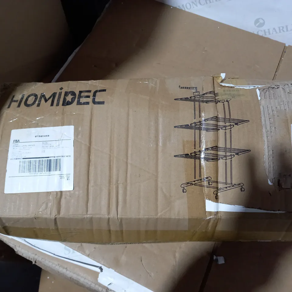 BOXED HOMIDEC WHEELED GREY SHELF STORAGE UNIT