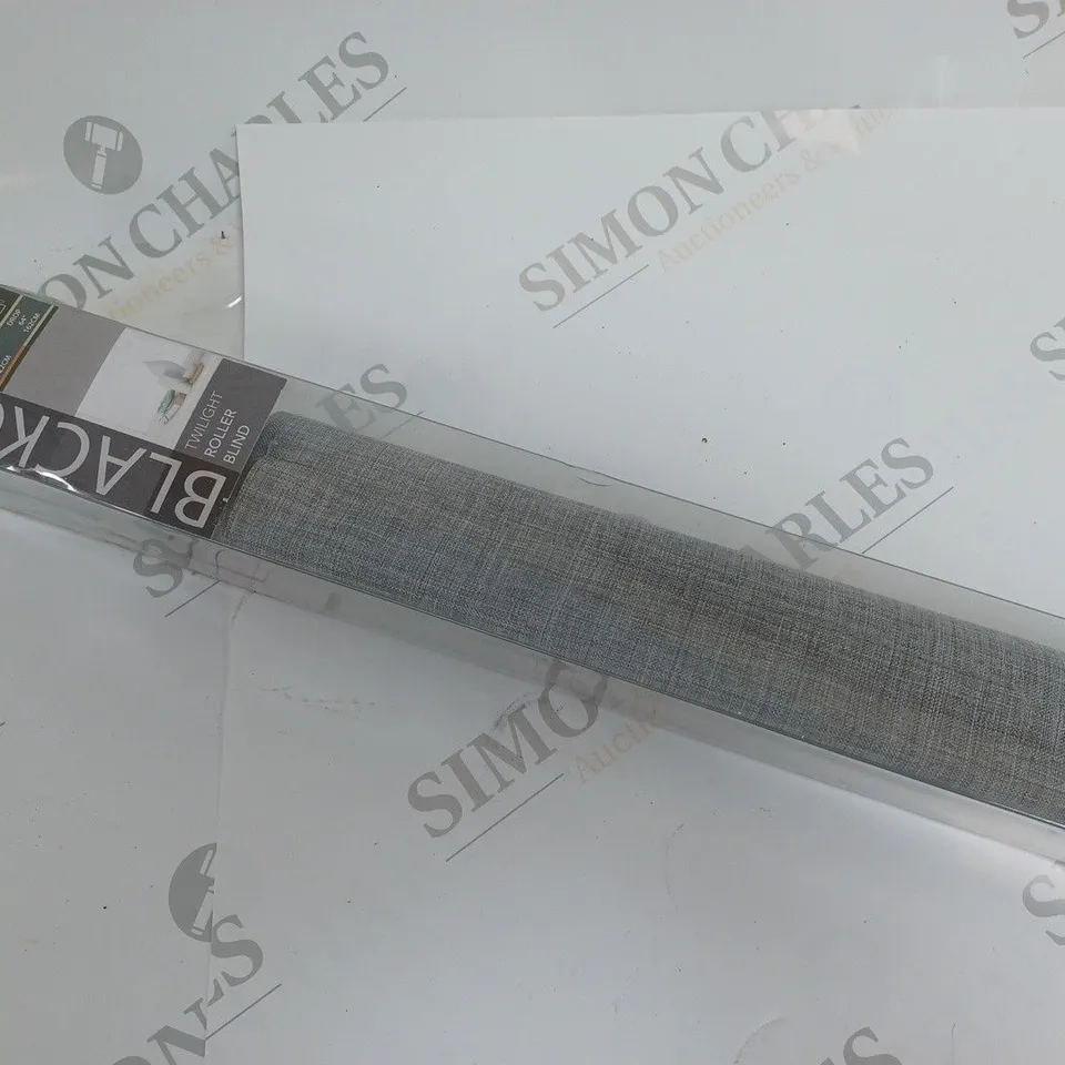 BLACKOUT TWILIGHT ROLLER BLIND IN SILVER - 122X162CM / COLLECTION ONLY