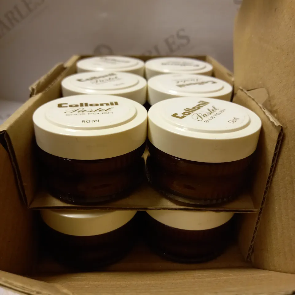 LOT OF APPROX 12 X 50ML COLLONIL PASTEL SHOE POLISH 