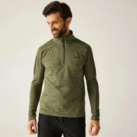 BRAND NEW REGATTA MEN'S HEPLEY HALF ZIP MIDLAYER OLIVE GREEN SIZE XL