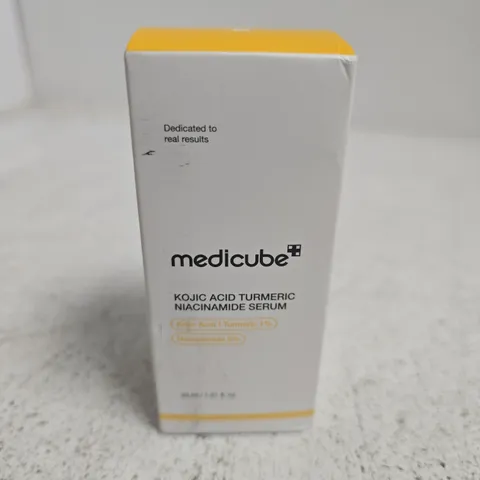 BOXED AND SEALED MEDICUBE KOJIC ACID TURMERIC NIACINAMIDE SERUM (30ML)