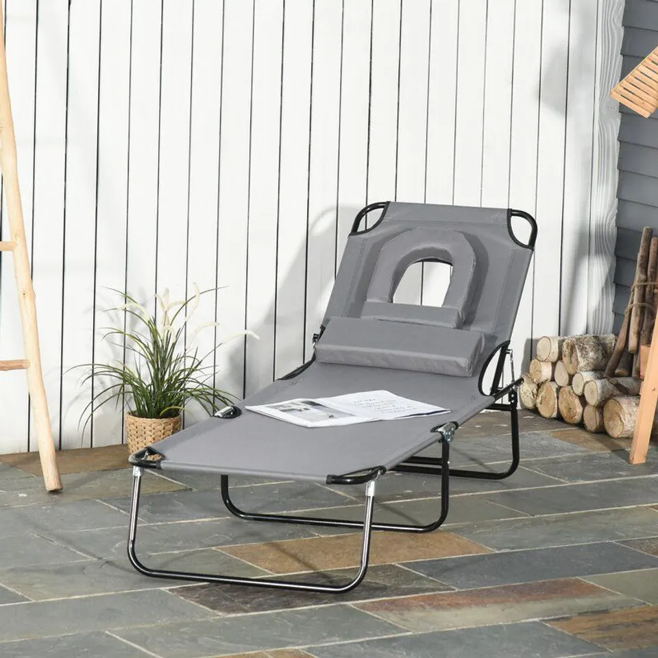 BOXED OUTSUNNY GREY GARDEN CHAIR