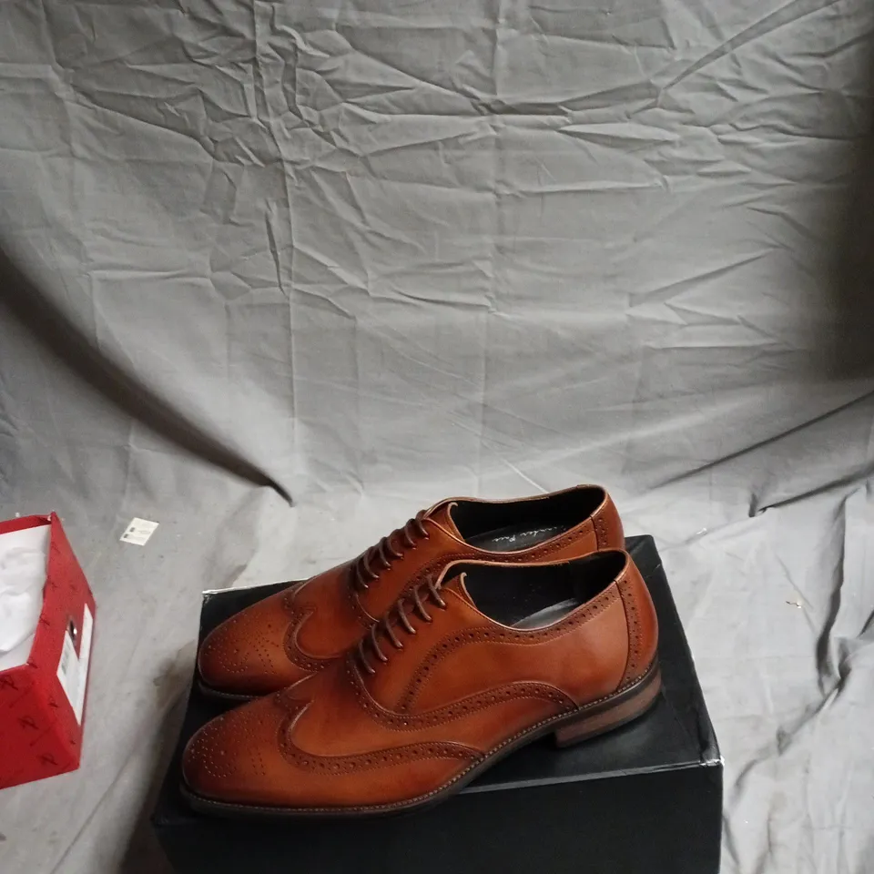 ALEXANDER PACE LONDON CROMWELL BROWN CALF LEATHER BROGUE OXFORD SHOES – UK 9, STYLE HA191121-3