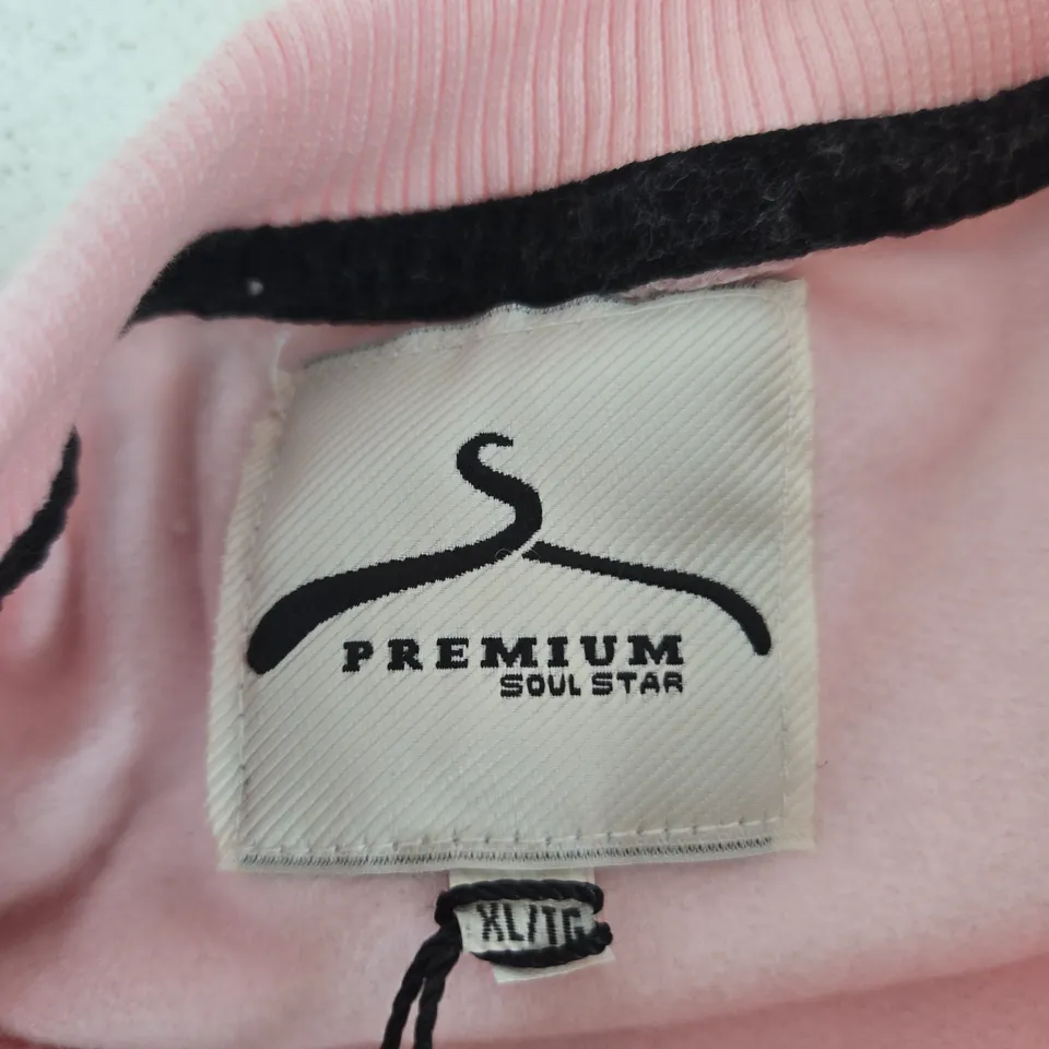 PINK SOUL STAR PREMIUM SWEATSHIRT WITH ROSE EMBROIDERY – SIZE XL