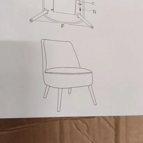 BOXED REAGAN BEDROOM CHAIR - COPPER (1 BOX)