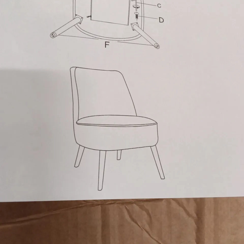 BOXED REAGAN BEDROOM CHAIR - COPPER (1 BOX)