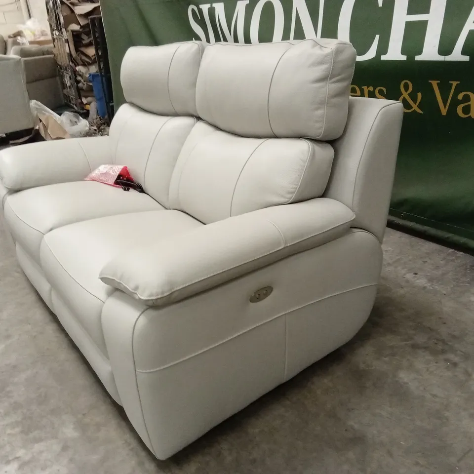QUALITY DESIGNER ITALIAN MADE PATRIZIO 2 SEATER ELECTRIC RECLINER LEATHER SOFA