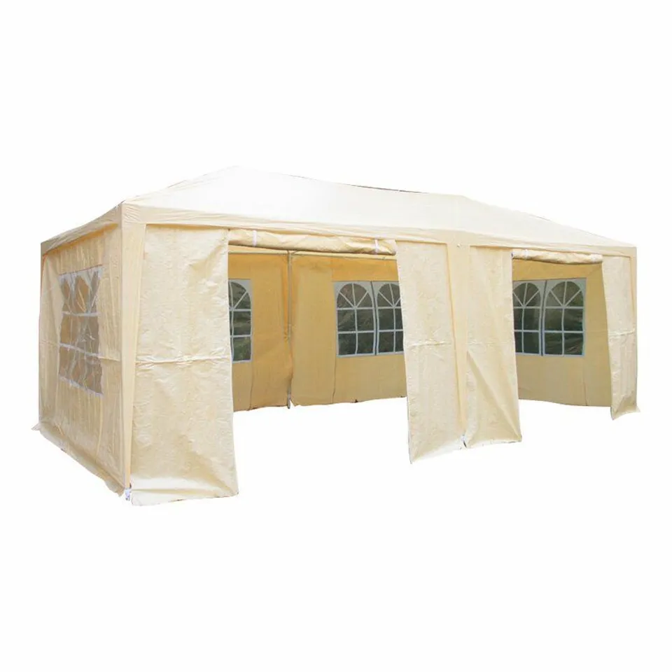 BOXED HORNSBY 6M X 3M STEEL BEIGE PARTY TENT