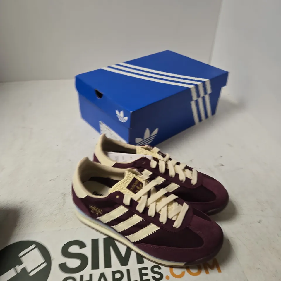 ADIDAS SL 72 RS J JUNIOR SNEAKERS – UK 4, MAROON 