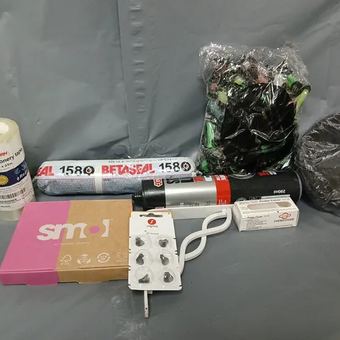 APPROXIMATELY 14 ASSORTED HOUSEHOLD ITEMS TO INCLUDE STATIONARY TAPE, BETASEAL, PROBE COVER, ETC