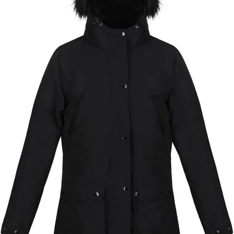 BRAND NEW REGATTA VOLTERA WOMENS HEATED PARKA IN BLACK - SIZE 12