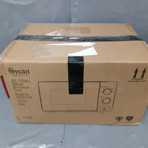 SWAN 20L 700W MANUAL MICROWAVE - BLACK - COLLECTION ONLY
