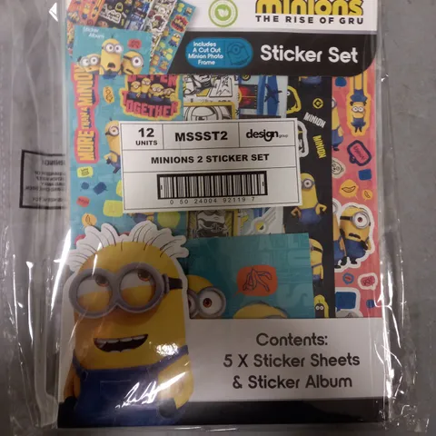 LOT OF 12 BRAND NEW MINIONS 2 STICKER SETS