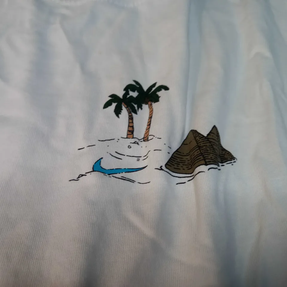 NIKE OFF WHITE/LOGO TEE - XXL