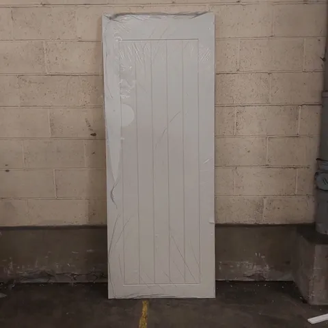 WOODEN INTERNAL DOOR - APPROXIMATELY 198.4 x 76.6cm