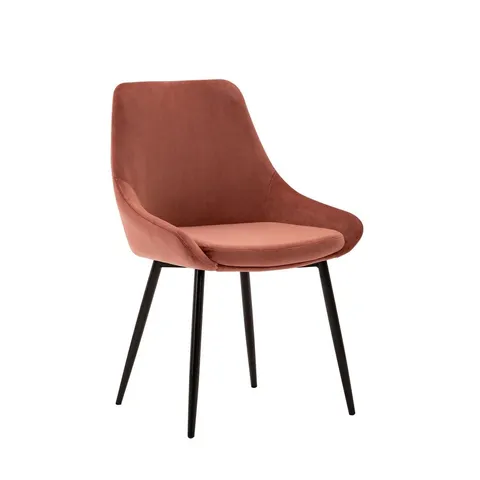 BRAND NEW CARSON CARRINGTON IDO VELVET DINING CHAIRS SET OF 2 -PINK-