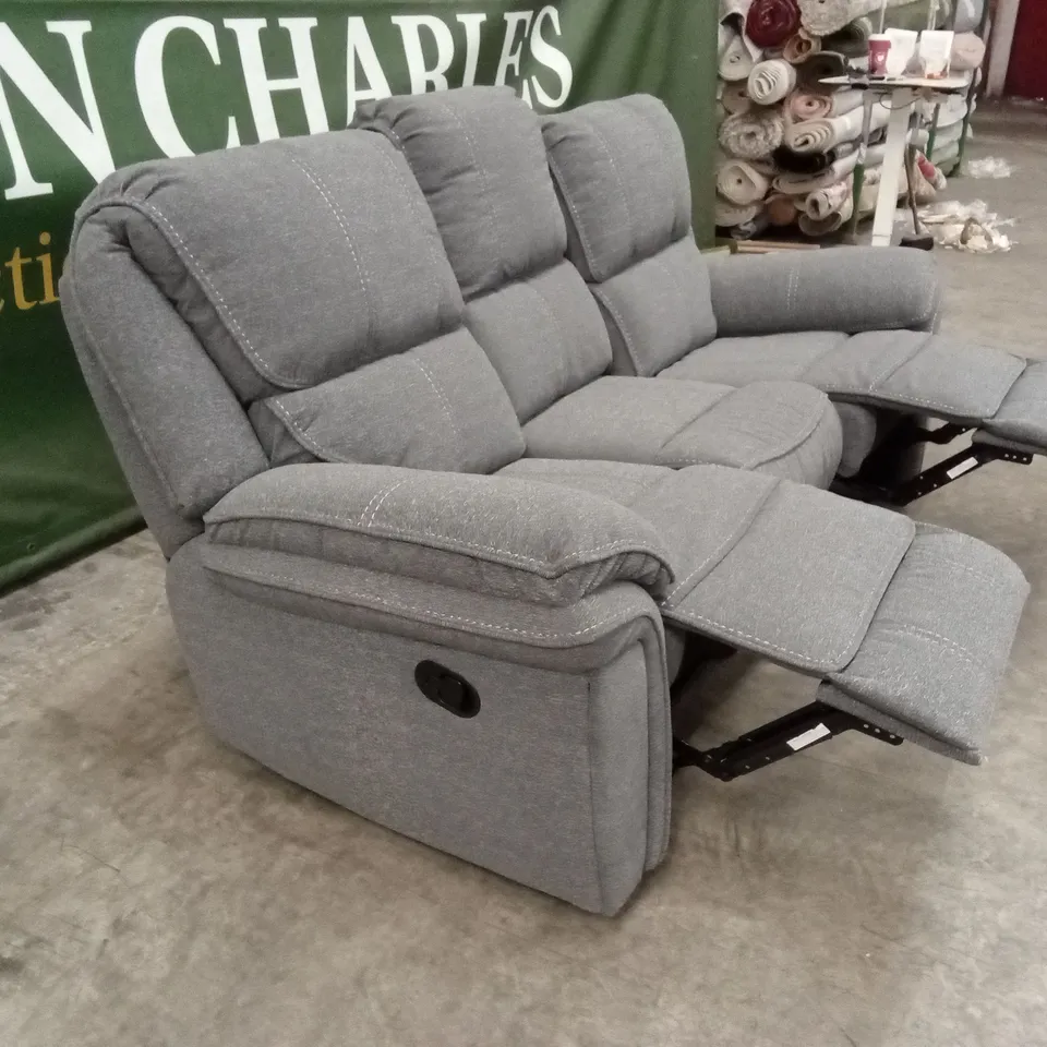 ALTOVESE 3 SEATER POLYESTER BLEND RECLINER SOFA