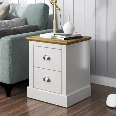 BOXED OCTAVE 2 DRAWER BEDSIDE TABLE (1 BOX)