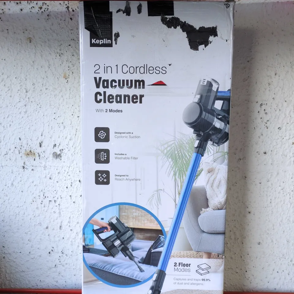 KEPLIN 2 IN 1 CORDLESS VACUUM CLEANER – BOXED