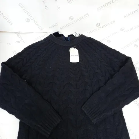 MONSOON NAVY KITTTED JUMPER SIZ S