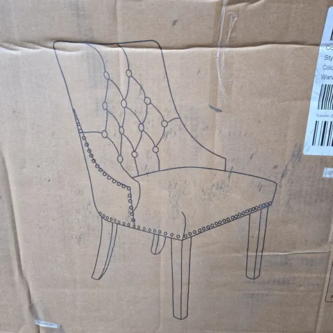 PAIR OF WARWICK CHUNKY WEAVE DINING CHAIRS - COLLECTION ONLY