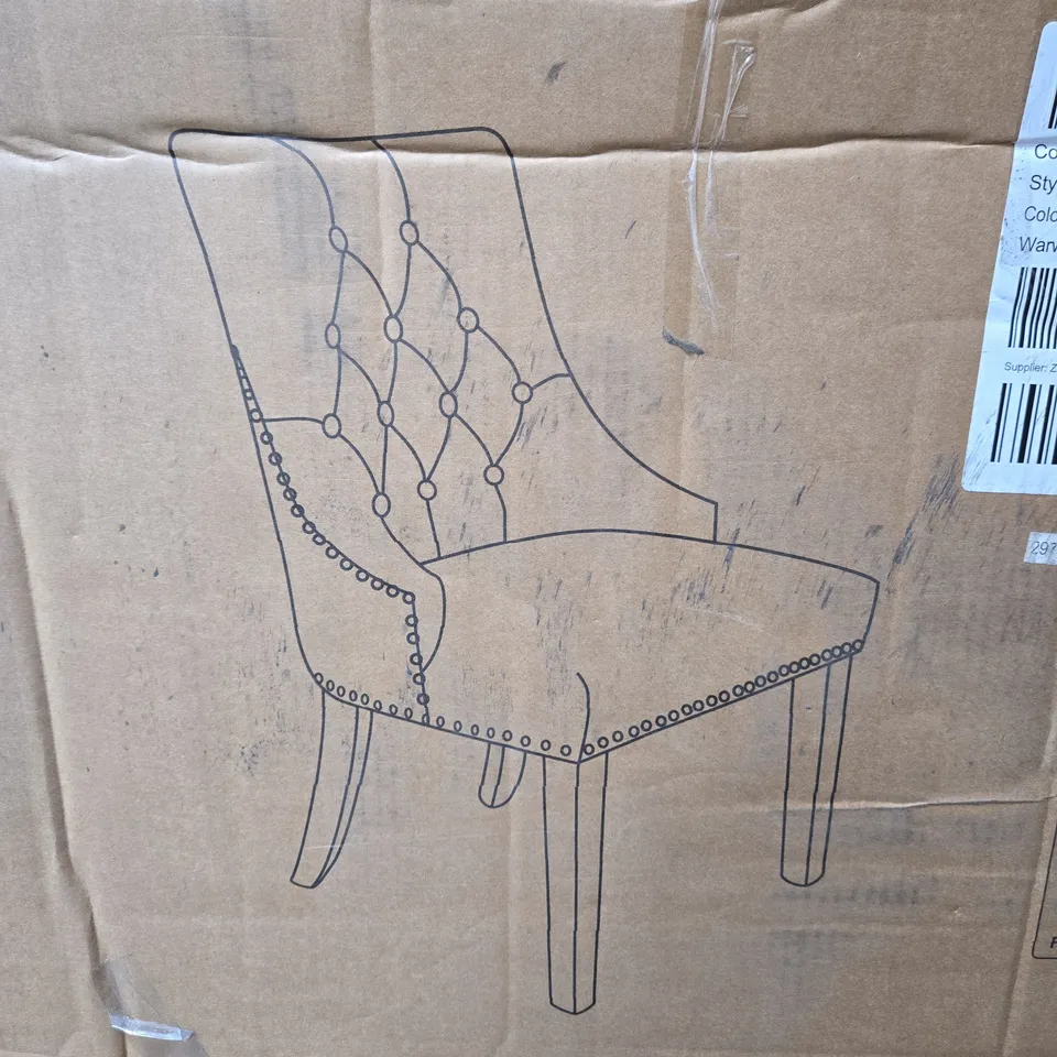 PAIR OF WARWICK CHUNKY WEAVE DINING CHAIRS - COLLECTION ONLY