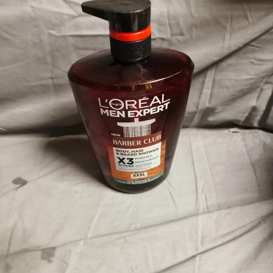 L'OREAL MEN EXPERT BARBER CLUB BODY, HAIR & BEARD WASH - PUMP BOTTLE, XXXL