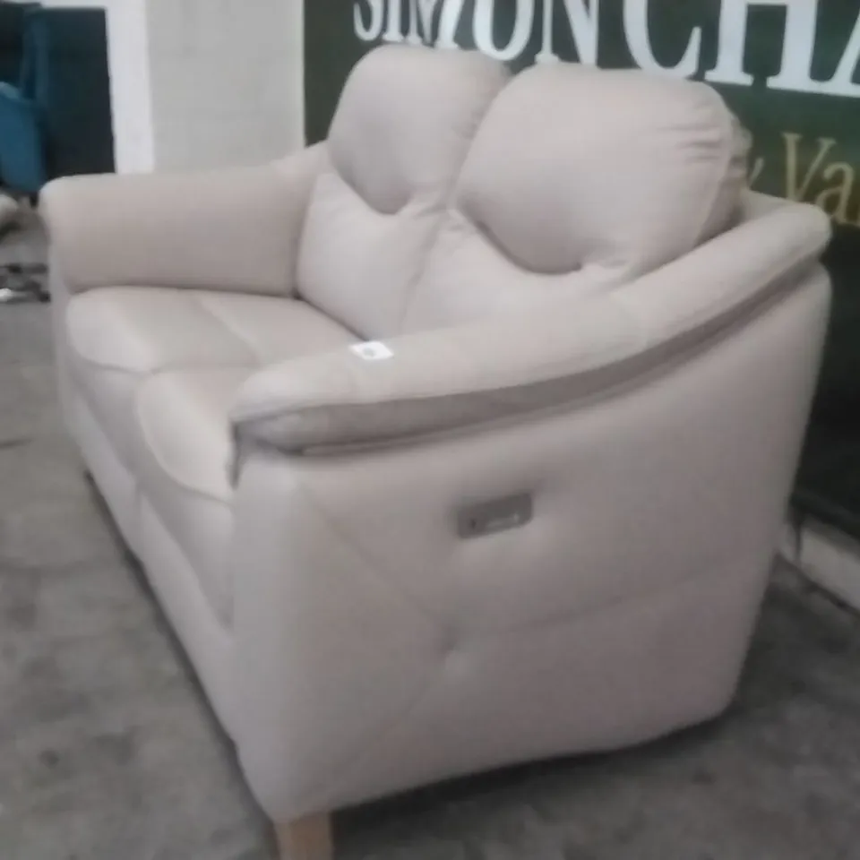 QUALITY G-PLAN BRITISH MADE HARDWOOD FRAMED JACKSON TWO SEATER CAMBRIDGE PLASTER POWER RECLINING SOFA