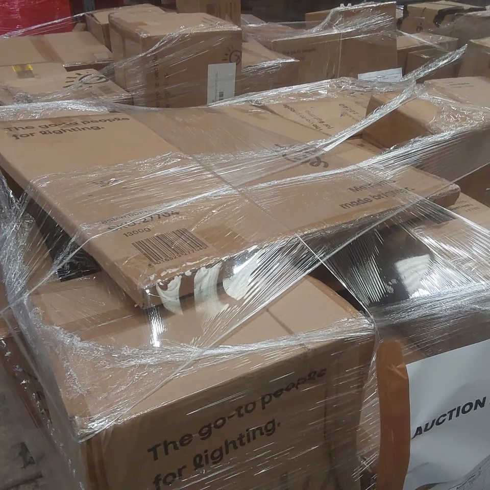 PALLET CONTAINING A VERY LARGE QUANTITY OF ASSORTED DESIGNER LIGHTING PRODUCTS