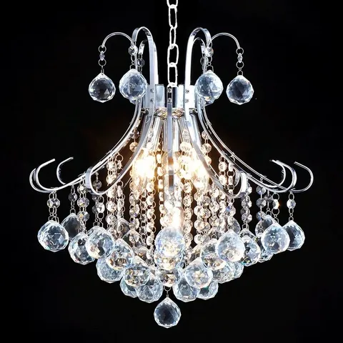 BOXED ALTON 3-LIGHT CRYSTAL CHANDELIER (1 BOX)