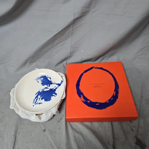 OTTOLENGHI FOR SERAX SET OF 4 CERAMIC PLATES IN WHITE ARTICHOKE BLUE