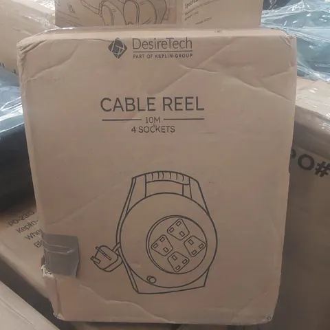 BOXED DESIRETECH 50M 4 SOCKET CABLE REEL (1 BOX)