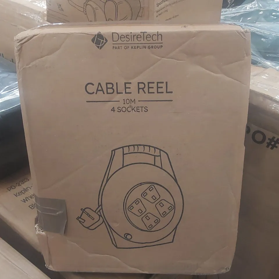 BOXED DESIRETECH 50M 4 SOCKET CABLE REEL (1 BOX)